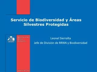 servicio de biodiversidad y reas silvestres protegidas