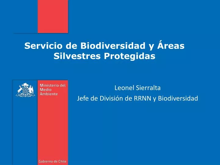 servicio de biodiversidad y reas silvestres protegidas