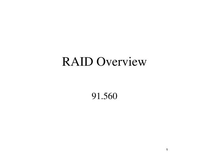 raid overview