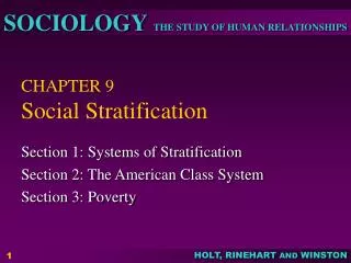 CHAPTER 9 Social Stratification