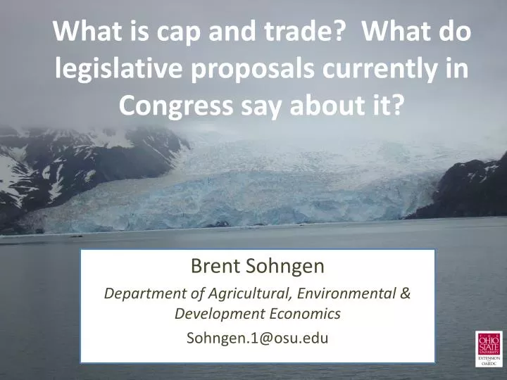 what is cap and trade what do legislative proposals currently in congress say about it