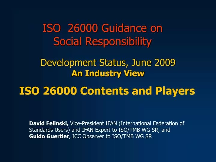 iso 26000 guidance on social responsibility