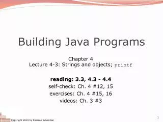 Building Java Programs