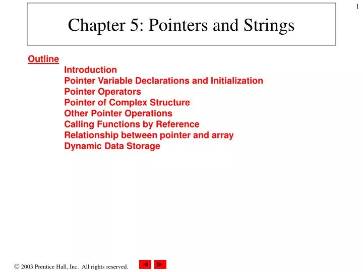 chapter 5 pointers and strings
