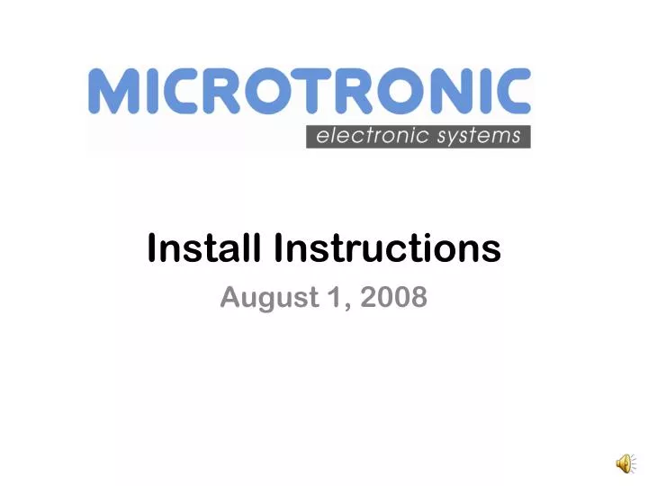 install instructions