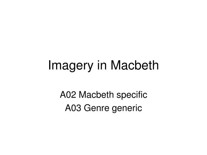 imagery in macbeth