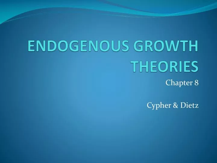endogenous growth theories