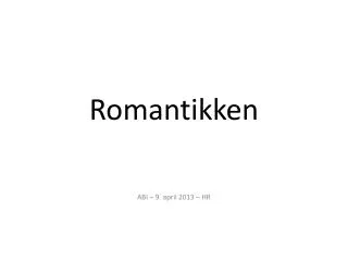 romantikken