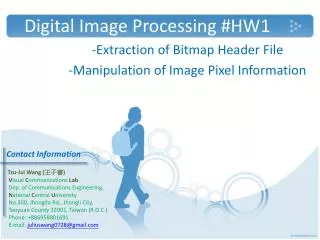 Digital Image Processing #HW1