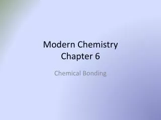 modern chemistry chapter 6