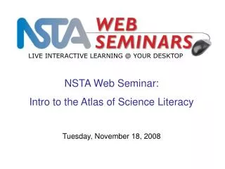 NSTA Web Seminar: Intro to the Atlas of Science Literacy