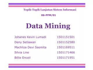 topik topik lanjutan sistem informasi