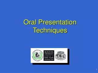 Oral Presentation Techniques