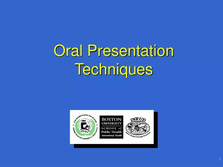 oral presentation techniques