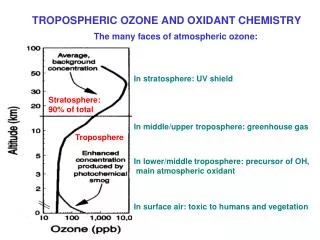 TROPOSPHERIC OZONE AND OXIDANT CHEMISTRY