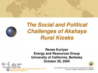 The Social and Political Challenges of Akshaya Rural Kiosks
