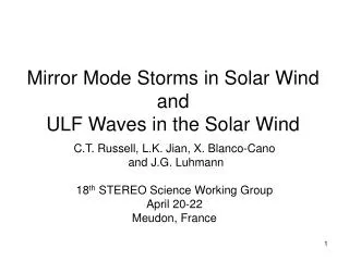 Mirror Mode Storms in Solar Wind and ULF Waves in the Solar Wind