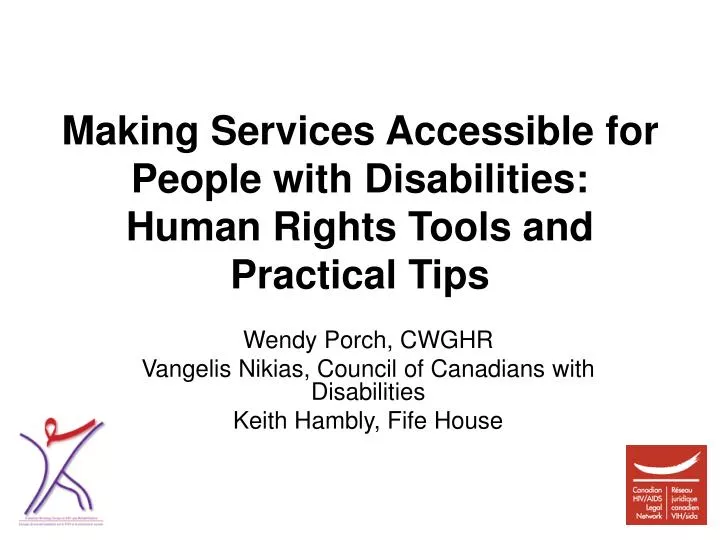 making services accessible for people with disabilities human rights tools and practical tips