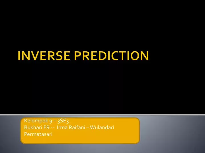 inverse prediction