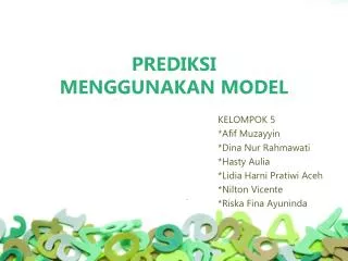 prediksi menggunakan model