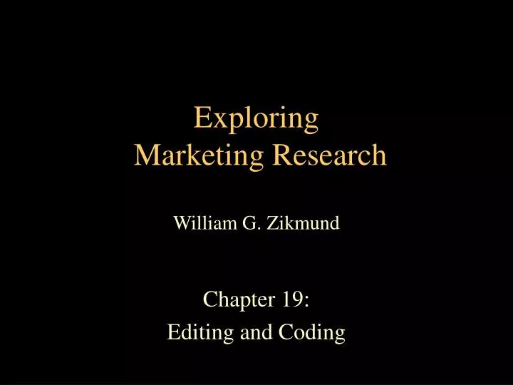 exploring marketing research william g zikmund