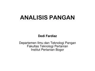 analisis pangan