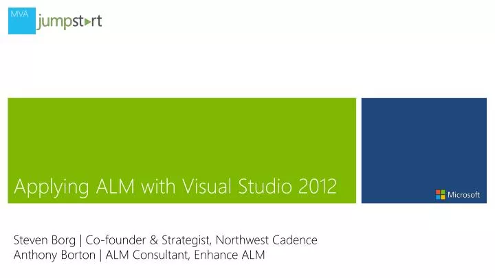 applying alm with visual studio 2012