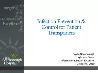 Infection Prevention &amp; Control for Patient Transporters