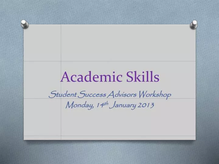academic skills