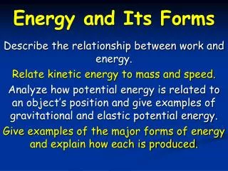 energy and its forms