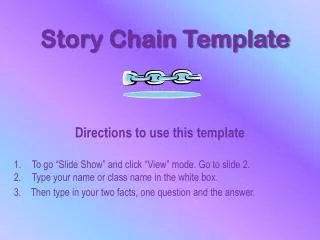 Story Chain Template