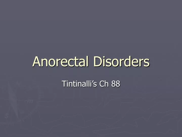 anorectal disorders