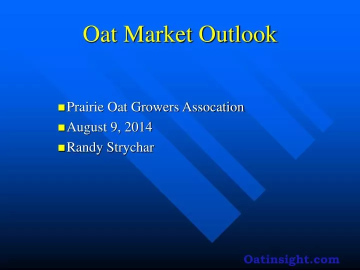 oat market outlook
