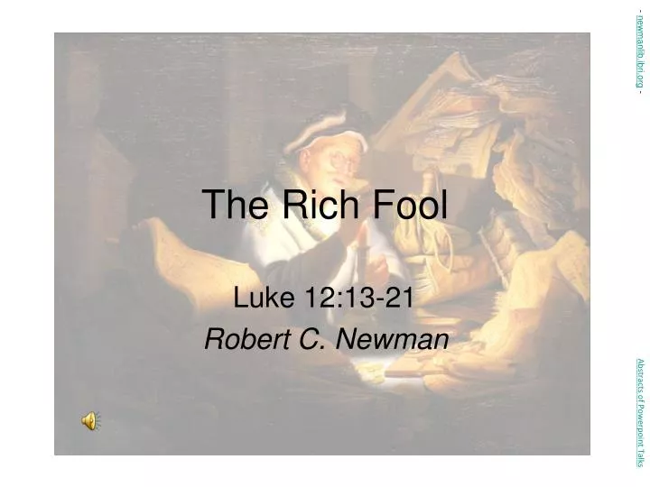the rich fool