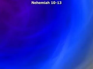 Nehemiah 10-13