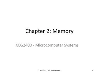 Chapter 2: Memory