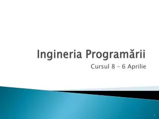 Ingineria Program ?rii