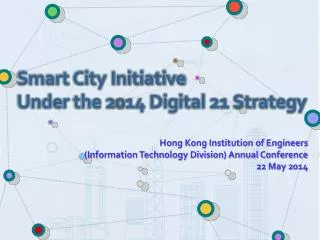 Hong Kong Institution of Engineers (Information Technology Division) Annual Conference