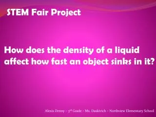 STEM Fair Project