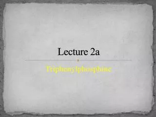 Lecture 2a