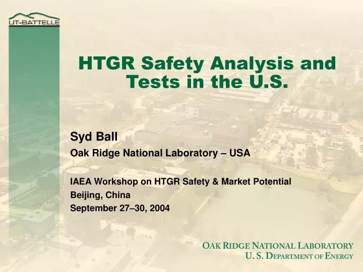 htgr safety analysis and tests in the u s
