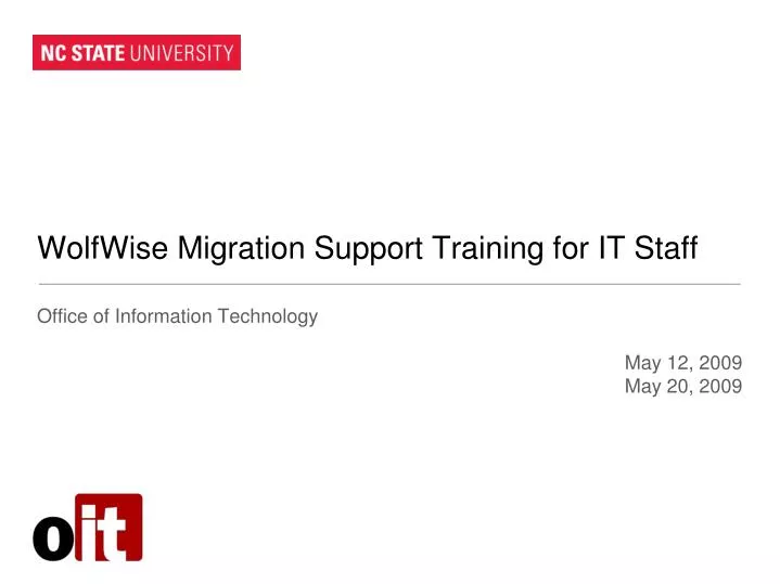 wolfwise migration support training for it staff