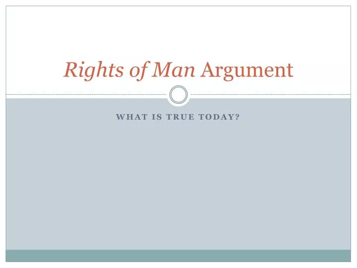 rights of man argument