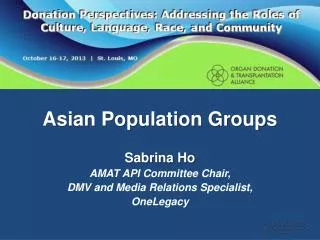 Asian Population Groups