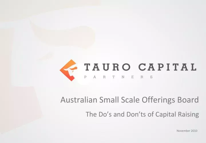 australian small scale offerings board the do s and don ts of capital raising