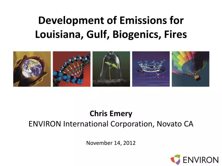 development of emissions for louisiana gulf biogenics fires