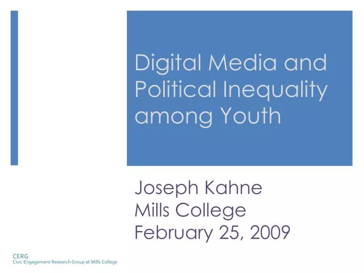 digital media and political inequality among youth