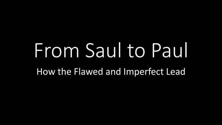 from saul to paul