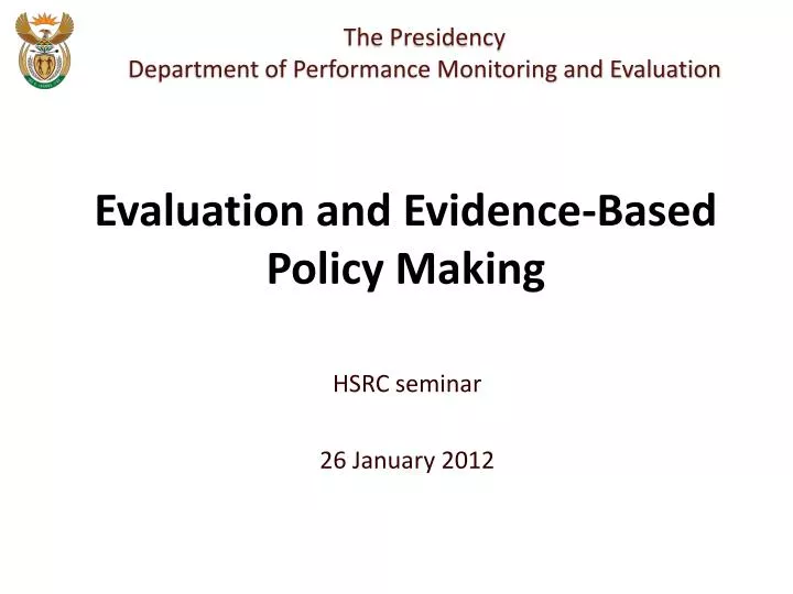 hsrc seminar 26 january 2012