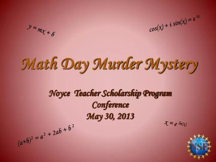 math day murder mystery